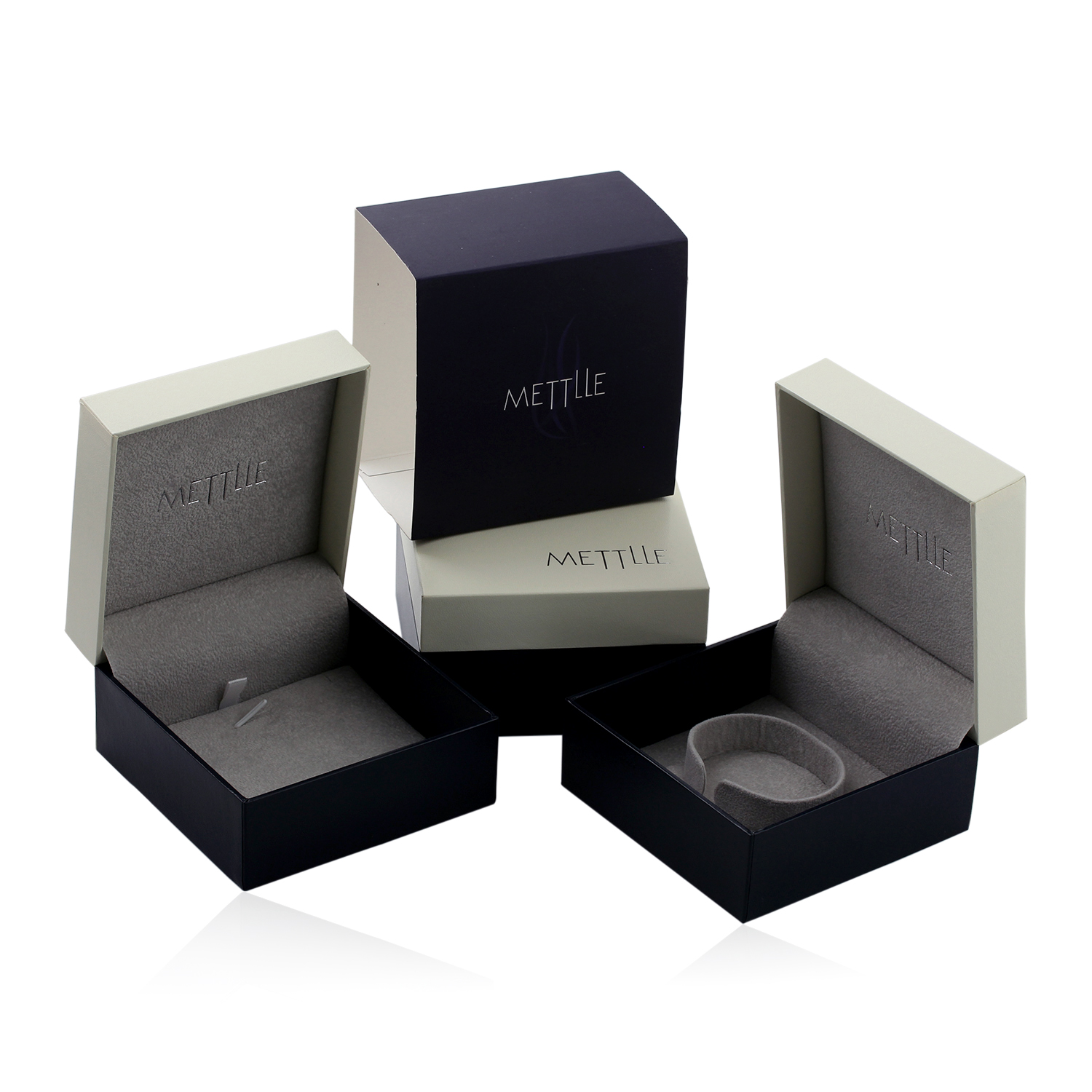 10K Rose Gold Amethyst Topaz Three Stone Ring Dainty Birthstone Gift For Her - Picture 5 of 7