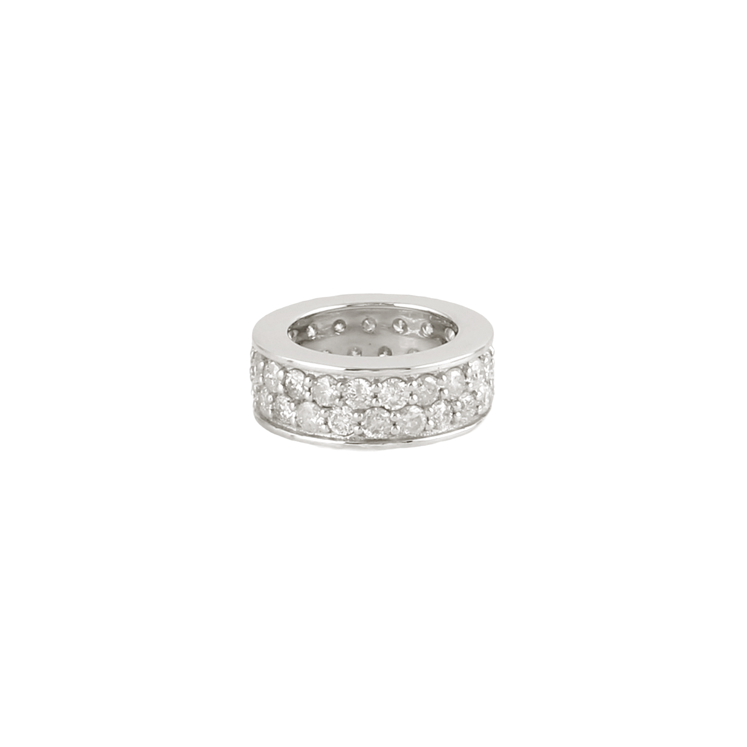 14K White Gold Diamond Spacer Finding